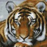 Алмазная мозаика Задумчивый тигр (KM0682, 30x30 см)