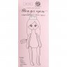 Набор для шитья заготовки Тело для куклы с термопереводкой + волосы-трессы (30 см)