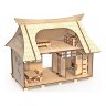 Деревянный конструктор (3D пазлы) Кукольный домик Сакура с мебелью (149 деталей)