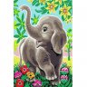 Картина по номерам Слоненок в сказочном лесу (20х30 см)