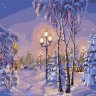 Картина по номерам Зимний вечер (30х30 см)