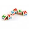 Детские деревянные кубики Алфавит (12 деталей)