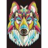 Алмазная мозаика Радужный волк (30x40 см)