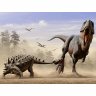 Пазл Super 3D Дасплетозавр против эвоплоцефала (500 деталей)