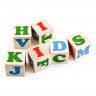 Детские деревянные кубики Алфавит английский (12 деталей)