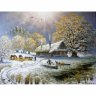 Картина по номерам Зима в деревне (GX29883, 40х50 cм)