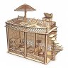 Деревянный конструктор (3D пазлы) Кукольный дом Лофт с мебелью