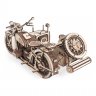 Деревянный конструктор (3D пазлы) Мотоцикл с коляской УРАН (288 деталей)