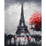 Картина по номерам на дереве Вечер в Париже (40x50 см)