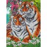 Набор для вышивки бисером Тигры (28х38 см)