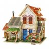 Деревянный конструктор (3D пазлы) Французский фермерский домик (16.7x15x13 см, 44 детали)
