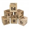 Кубики деревянные Азбука (12 шт, выжженные буквы)