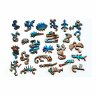 Деревянный пазл-головоломка Купание разноцветного дракона (125 деталей)