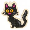 Алмазная мозаика Подвеска Черная кошка