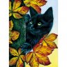 Алмазная мозаика Черный кот (30x40 см)