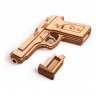 Деревянный конструктор (3D пазлы) Пистолет-резинкострел с мишенями (50 деталей)