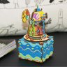 Деревянный конструктор (3D пазлы) Музыкальная шкатулка Под водой (81 деталь)