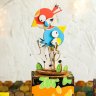 Деревянный конструктор (3D пазлы) Музыкальная шкатулка Птички (33 детали)