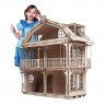 Деревянный конструктор (3D пазлы) Большой дом для кукол (273 детали)