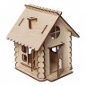 Деревянный конструктор (3D пазлы) Домик Малый (24 детали)