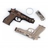 Деревянный конструктор (3D пазлы) Пистолет-резинкострел с мишенями (81 деталь)