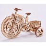 Деревянный механический конструктор (3D пазлы) Велосипед-визитница (89 деталей)