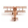 Деревянный механический конструктор (3D пазлы) Самолет (148 деталей)