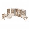 Деревянный конструктор (3D пазлы) Набор кукольной мебели Гостиная для домика Венеция (76 деталей)