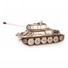 Деревянный конструктор (3D пазлы) Танк T-34 (600 деталей)