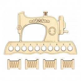 Органайзер для ниток Швейная машинка + 4 бобины (12x20 см)