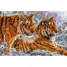 Алмазная мозаика Пара тигров (60х40 см)