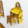 Деревянный конструктор (3D пазлы) Набор кукольной мебели Спальня