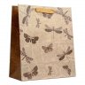 Подарочный пакет крафт Бабочки (23х27х11.5 см)